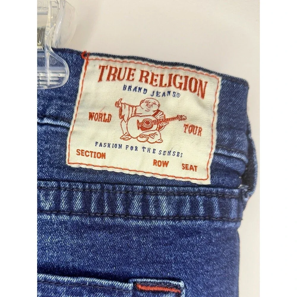 True Religion Ricky Relaxed Straight Leg Jeans Dark Wash Size 40 EUC!!